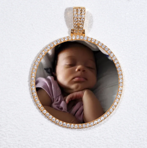 MEDIUM 3D CIRCLE CUSTOM PICTURE PENDANT