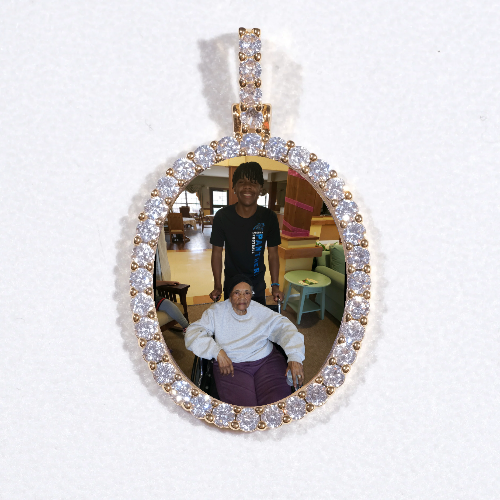 3D Oval Custom Picture Pendant