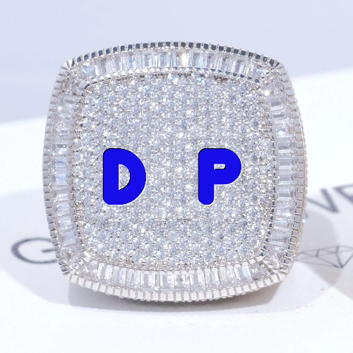 CUSTOM LETTER 3D ICED RING
