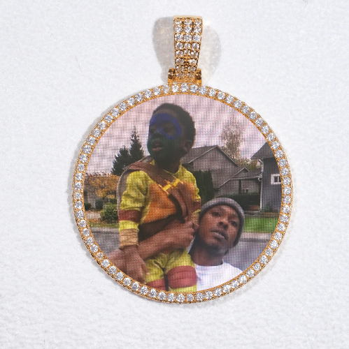 MEDIUM 3D CIRCLE CUSTOM PICTURE PENDANT
