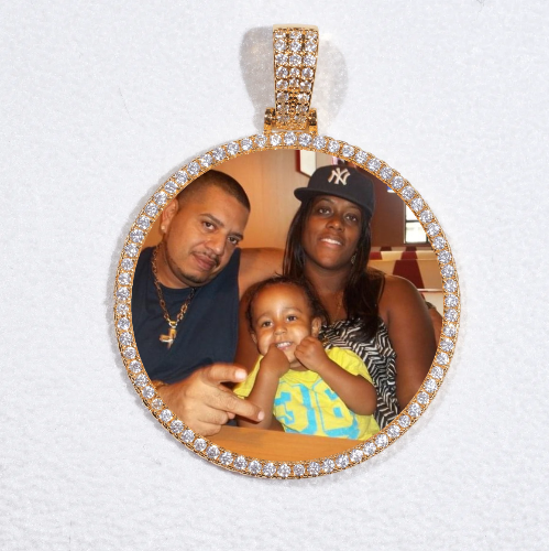 MEDIUM 3D CIRCLE CUSTOM PICTURE PENDANT