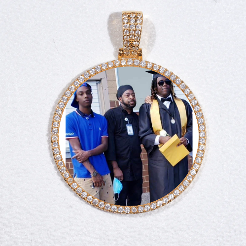 MEDIUM 3D CIRCLE CUSTOM PICTURE PENDANT