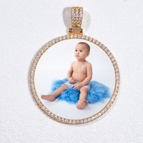 MEDIUM 3D CIRCLE CUSTOM PICTURE PENDANT