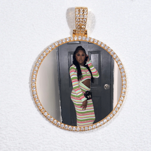 MEDIUM 3D CIRCLE CUSTOM PICTURE PENDANT