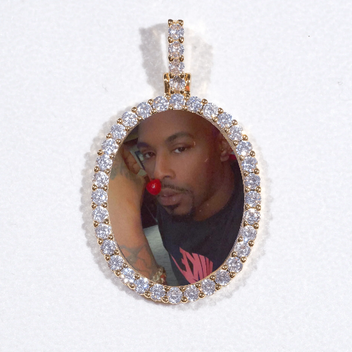 3D Oval Custom Picture Pendant