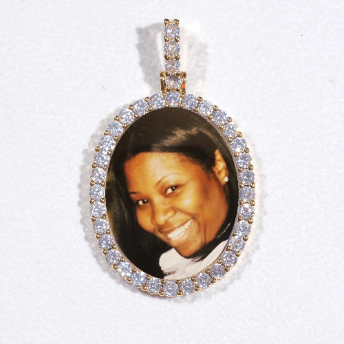 3D Oval Custom Picture Pendant