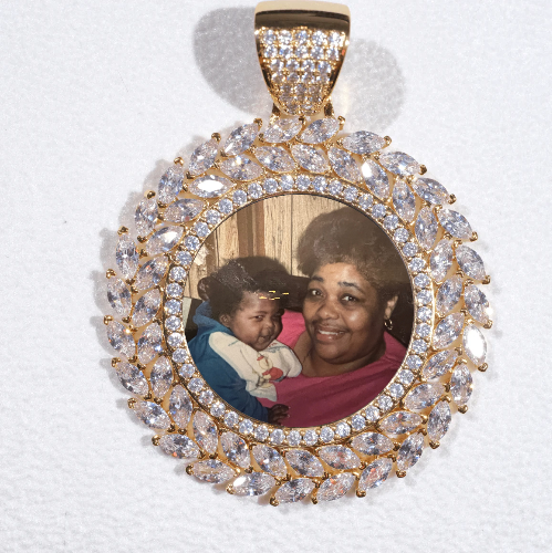 Large 3D Wheat Ear Custom Picture Pendant