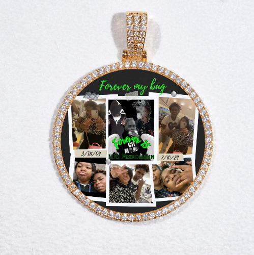 MEDIUM 3D CIRCLE CUSTOM PICTURE PENDANT