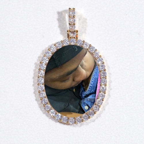3D Oval Custom Picture Pendant