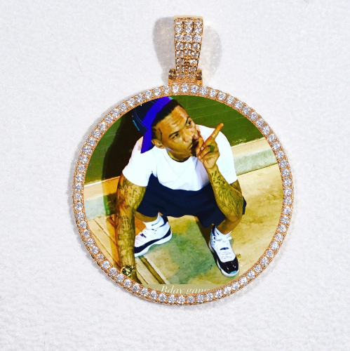 MEDIUM 3D CIRCLE CUSTOM PICTURE PENDANT