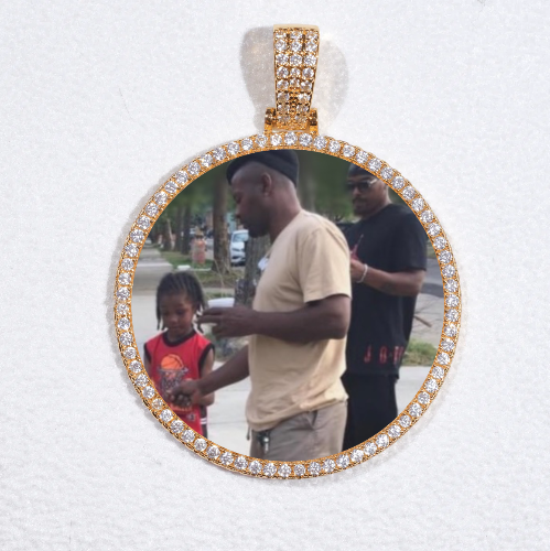 MEDIUM 3D CIRCLE CUSTOM PICTURE PENDANT