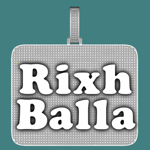 CUSTOM LETTER NECKLACE 3D BIG SQUARE