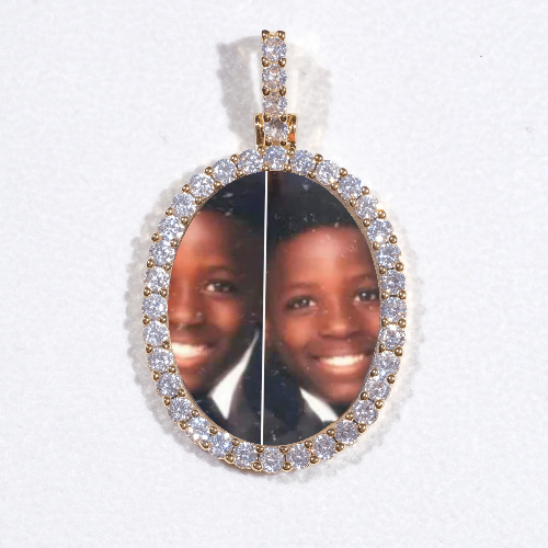 3D Oval Custom Picture Pendant