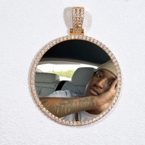 MEDIUM 3D CIRCLE CUSTOM PICTURE PENDANT