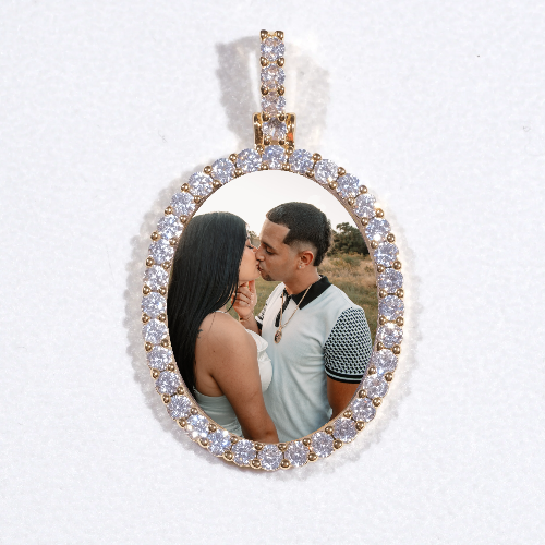 3D Oval Custom Picture Pendant