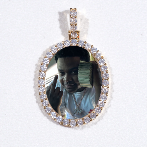 3D Oval Custom Picture Pendant