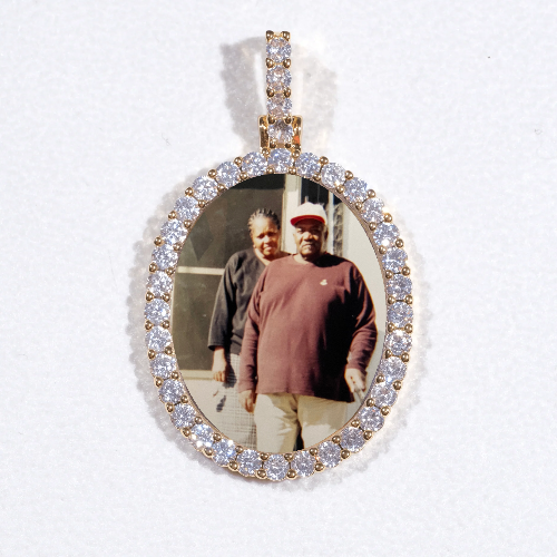 3D Oval Custom Picture Pendant