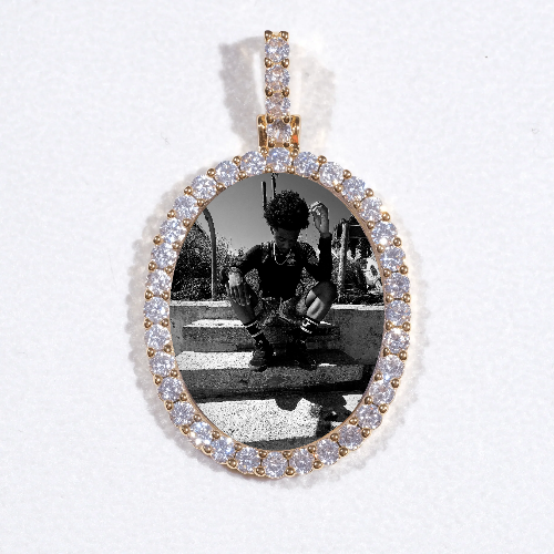 3D Oval Custom Picture Pendant