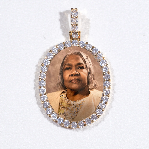 3D Oval Custom Picture Pendant