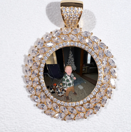 Large 3D Wheat Ear Custom Picture Pendant