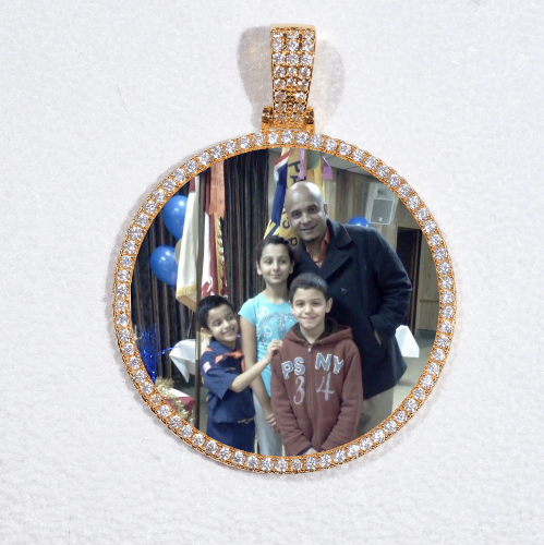 MEDIUM 3D CIRCLE CUSTOM PICTURE PENDANT