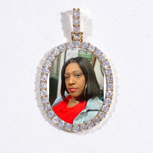 3D Oval Custom Picture Pendant