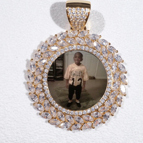 Large 3D Wheat Ear Custom Picture Pendant