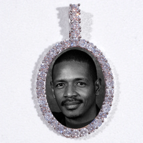 Large 3D Oval Custom Picture Pendant