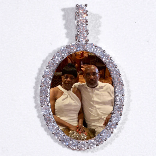 Large 3D Oval Custom Picture Pendant