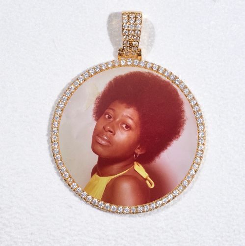 MEDIUM 3D CIRCLE CUSTOM PICTURE PENDANT