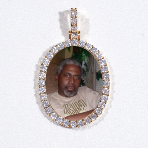3D Oval Custom Picture Pendant