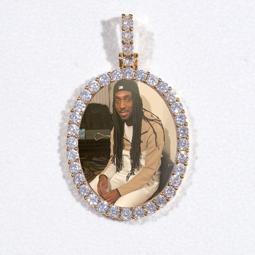 3D Oval Custom Picture Pendant