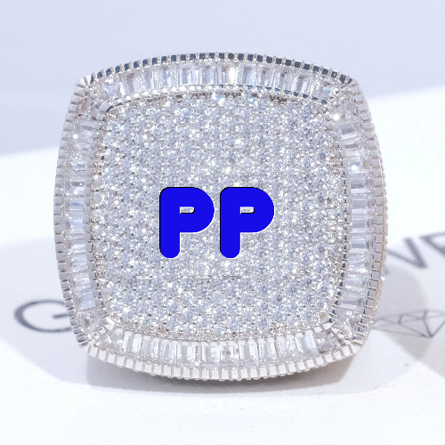 CUSTOM LETTER 3D ICED RING