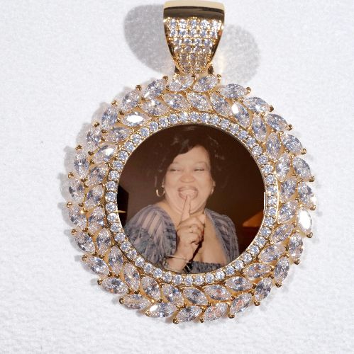 Large 3D Wheat Ear Custom Picture Pendant