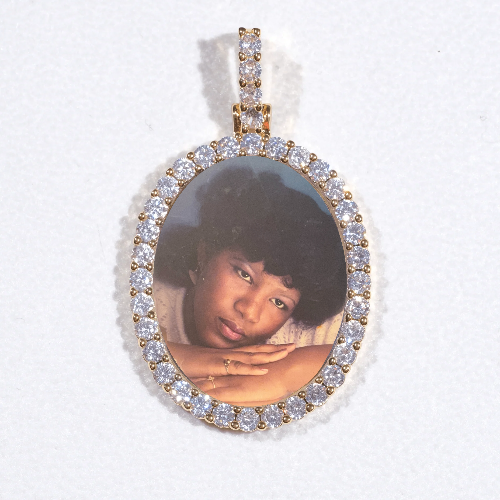 3D Oval Custom Picture Pendant