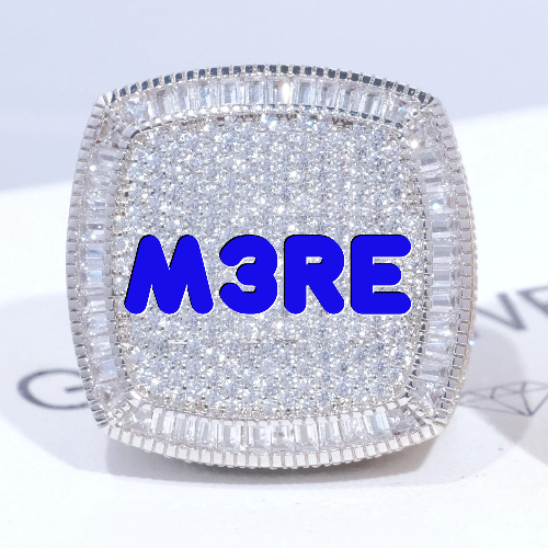 CUSTOM LETTER 3D ICED RING