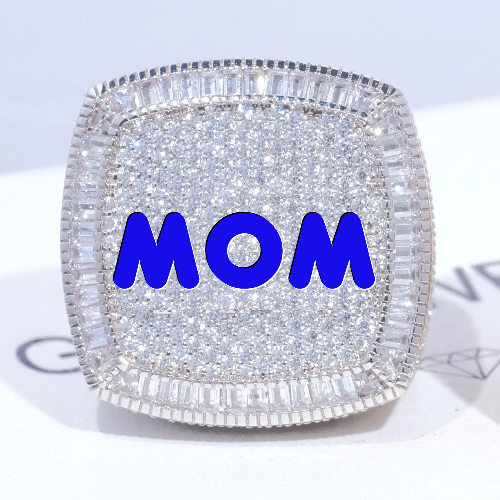 CUSTOM LETTER 3D ICED RING