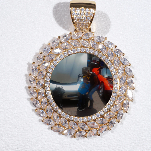 Large 3D Wheat Ear Custom Picture Pendant