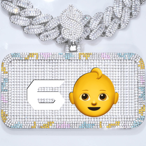 CUSTOM LETTER NECKLACE 3D COLORFUL SQUARE