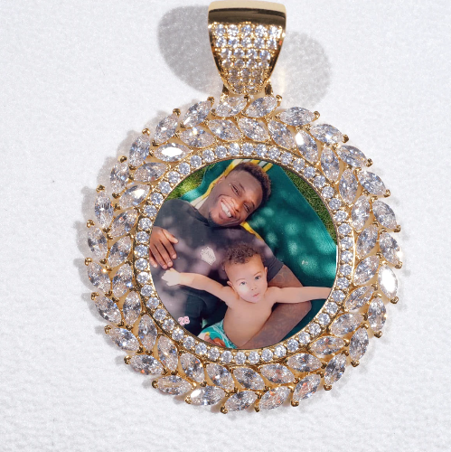 Large 3D Wheat Ear Custom Picture Pendant