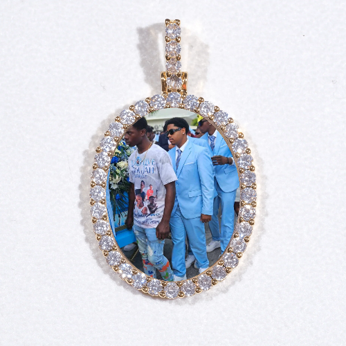 3D Oval Custom Picture Pendant
