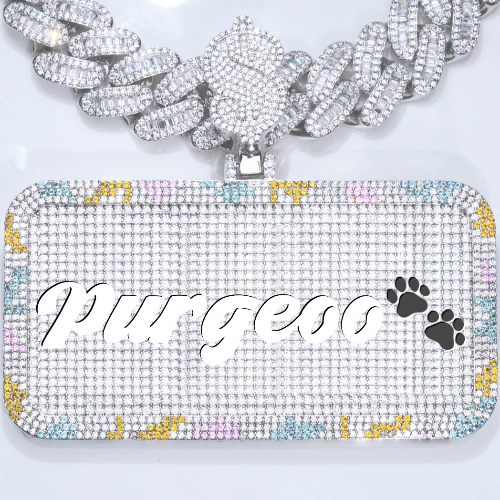 CUSTOM LETTER NECKLACE 3D COLORFUL SQUARE