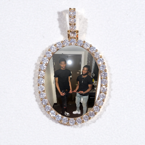 3D Oval Custom Picture Pendant