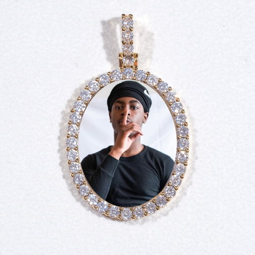 3D Oval Custom Picture Pendant