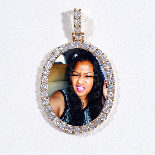 3D Oval Custom Picture Pendant
