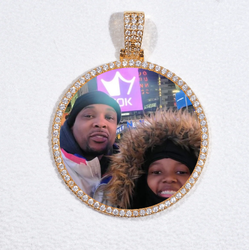 MEDIUM 3D CIRCLE CUSTOM PICTURE PENDANT