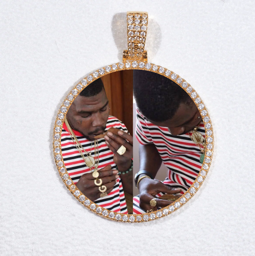 MEDIUM 3D CIRCLE CUSTOM PICTURE PENDANT