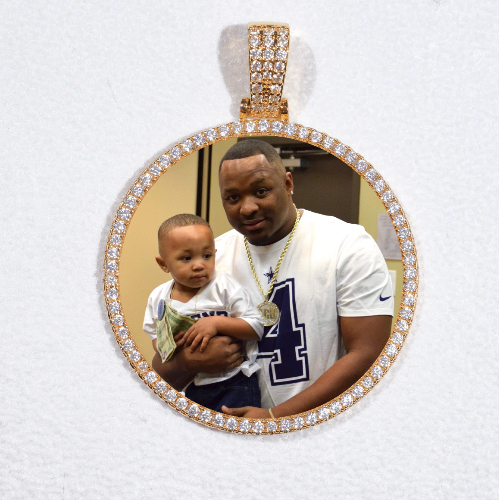 MEDIUM 3D CIRCLE CUSTOM PICTURE PENDANT