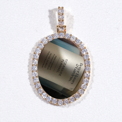 3D Oval Custom Picture Pendant