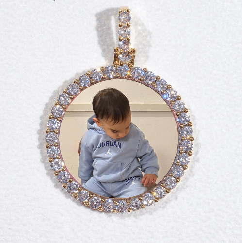 3D CIRCLE CUSTOM PICTURE PENDANT SMALL SIZE